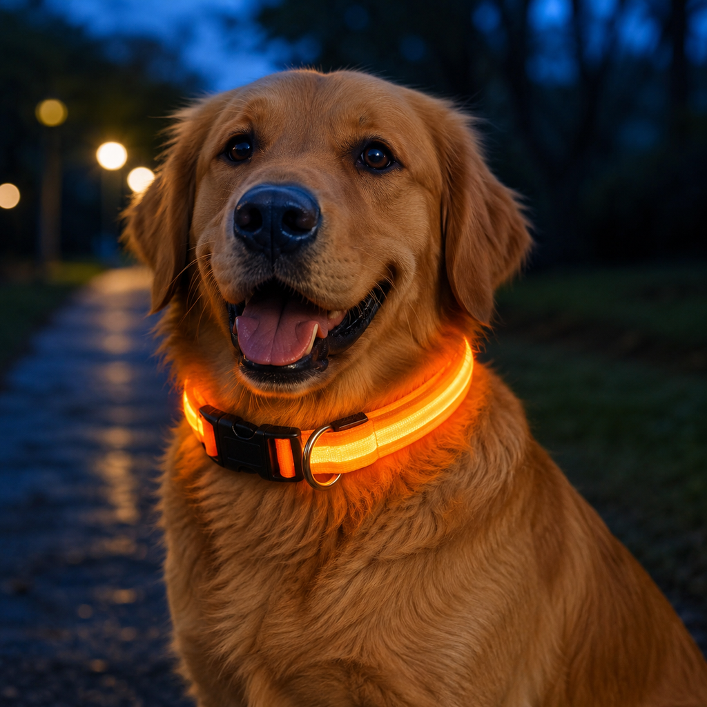 NightPups™ Bright LED Dog Collar for Night Walks